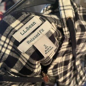 L.L Bean zip up flannel hoodie